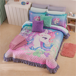 Colcha Neo Unicornio Star...